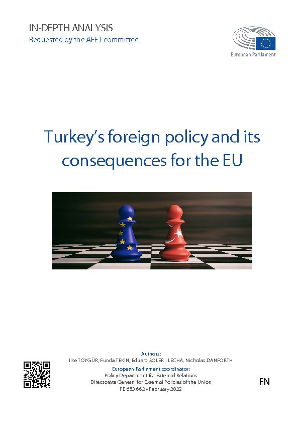 [PDF] Turkeys foreign policy and its consequences for the EU