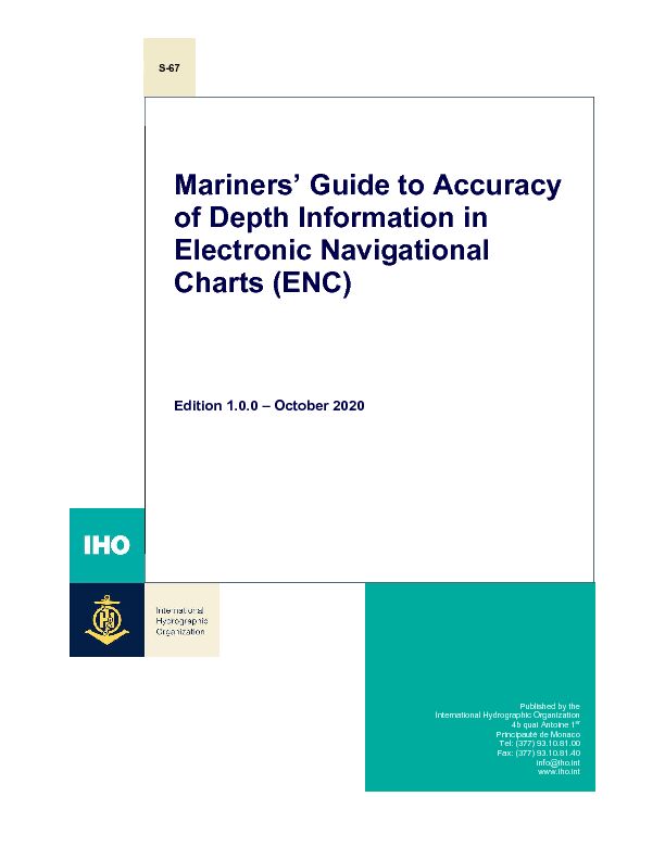 [PDF] Mariners Guide to Accuracy of Depth Information in Electronic