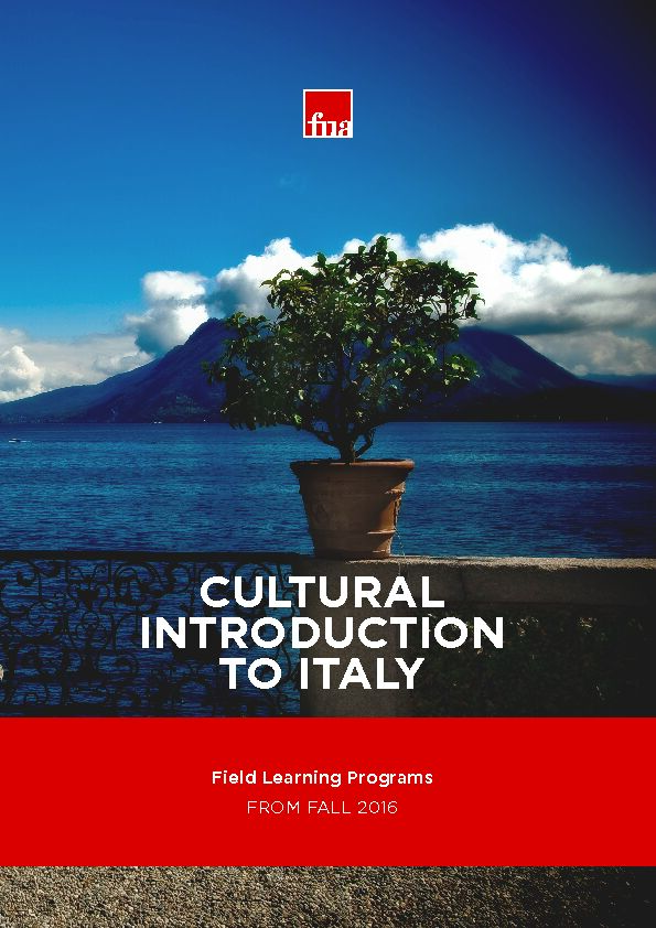 [PDF] CULTURAL INTRODUCTION TO ITALY
