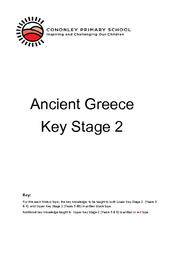 [PDF] Ancient Greece Key Stage 2 - Cononley Primary School