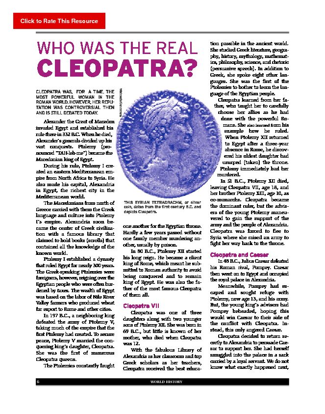 [PDF] CLEOPATRA? - Constitutional Rights Foundation