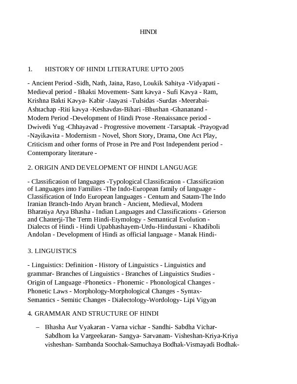 [PDF] HINDI 1 HISTORY OF HINDI LITERATURE UPTO 2005 - Kerala PSC