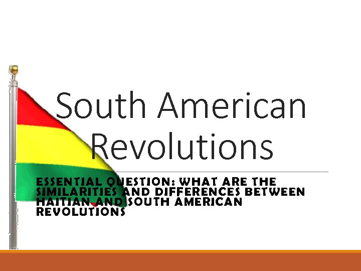 [PDF] South American Revolutions - Leon County Schools