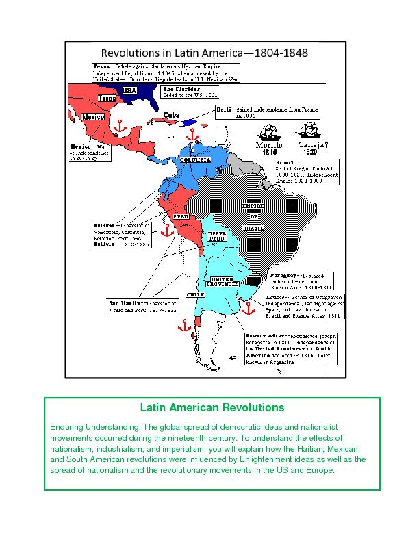 [PDF] Revolutions in Latin America—1804-1848