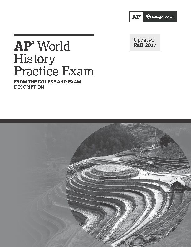 [PDF] AP World History Practice Exam from the Course and  - AP Central