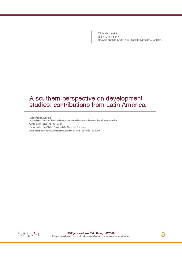 [PDF] A southern perspective on development studies: contributions from