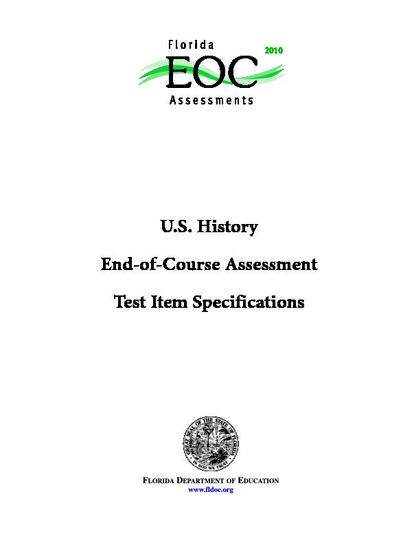 [PDF] US History End-of-Course Assessment Test Item Specifications