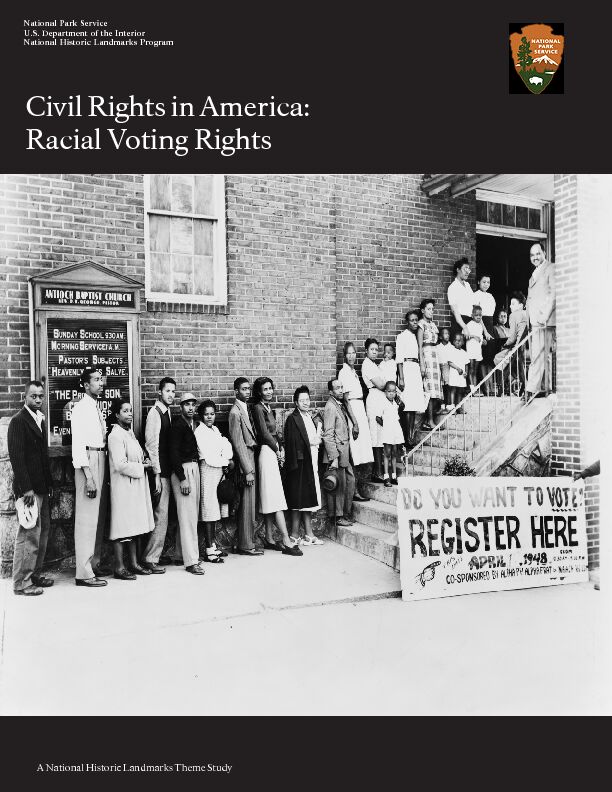 [PDF] Civil Rights in America: Racial Voting Rights - National Park Service