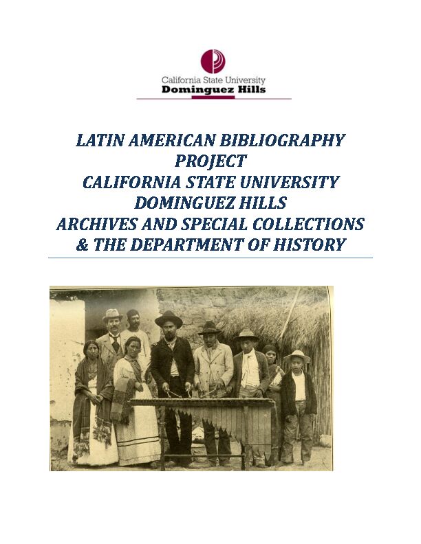 [PDF] Latin American Bibliography Project California State University