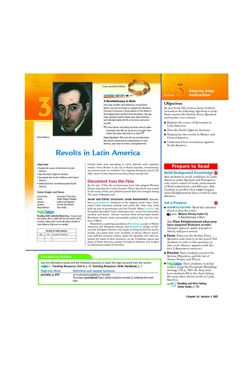 [PDF] Revolts in Latin America - Mr Bello Blog