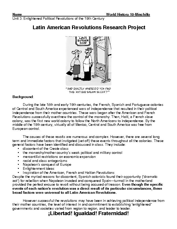 [PDF] Latin American Revolutions Research Project - Scarsdale Public