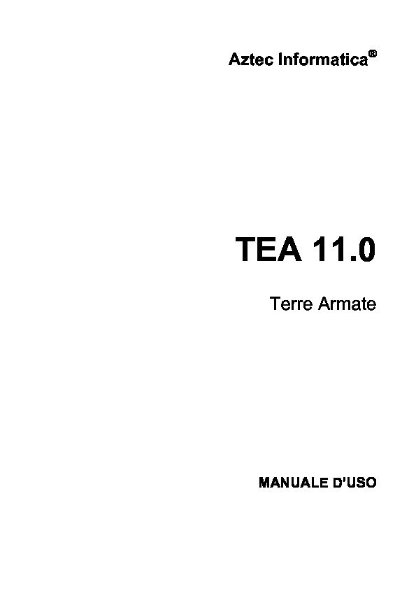 [PDF] TEA 110 - Aztec Informatica