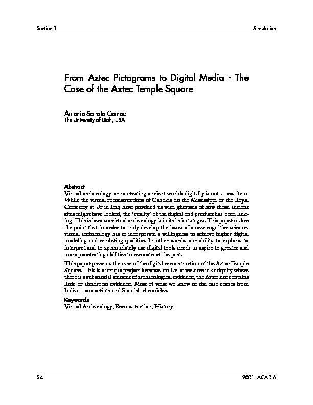 [PDF] From Aztec Pictograms to Digital Media - The Case of  - Cumincad
