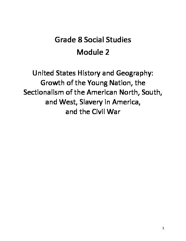 [PDF] Grade 8 Social Studies Module 2  TNgov