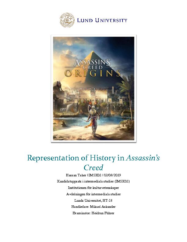 [PDF] Representation of History in Assassins Creed