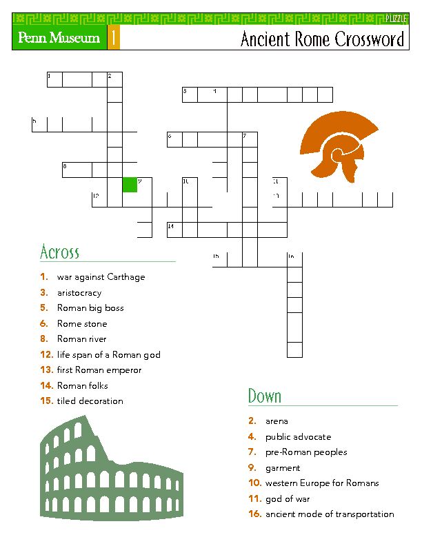 [PDF] Ancient Rome Crossword - Penn Museum