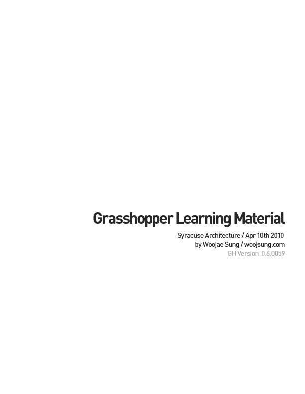 [PDF] Grasshopper Learning Material - :: NOMADS :: USP