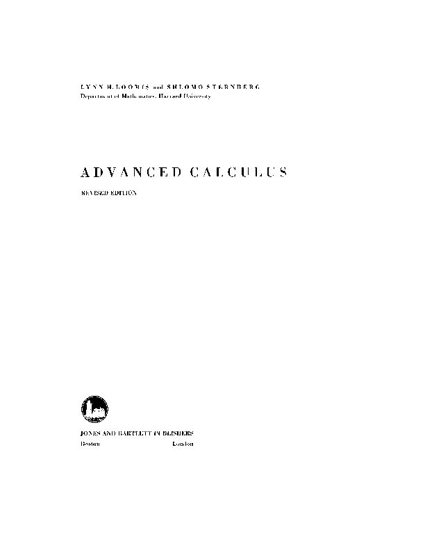 [PDF] ADVANCED CALCULUS - Harvard Mathematics Department