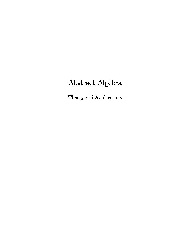 [PDF] aata-20200730pdf - Abstract Algebra: Theory and Applications