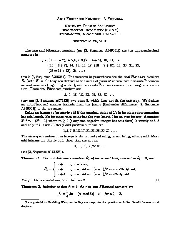 [PDF] Anti-Fibonacci Numbers: A Formula - OEIS