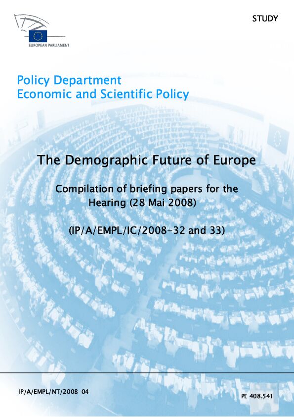 [PDF] The Demographic Future of Europe - European Parliament