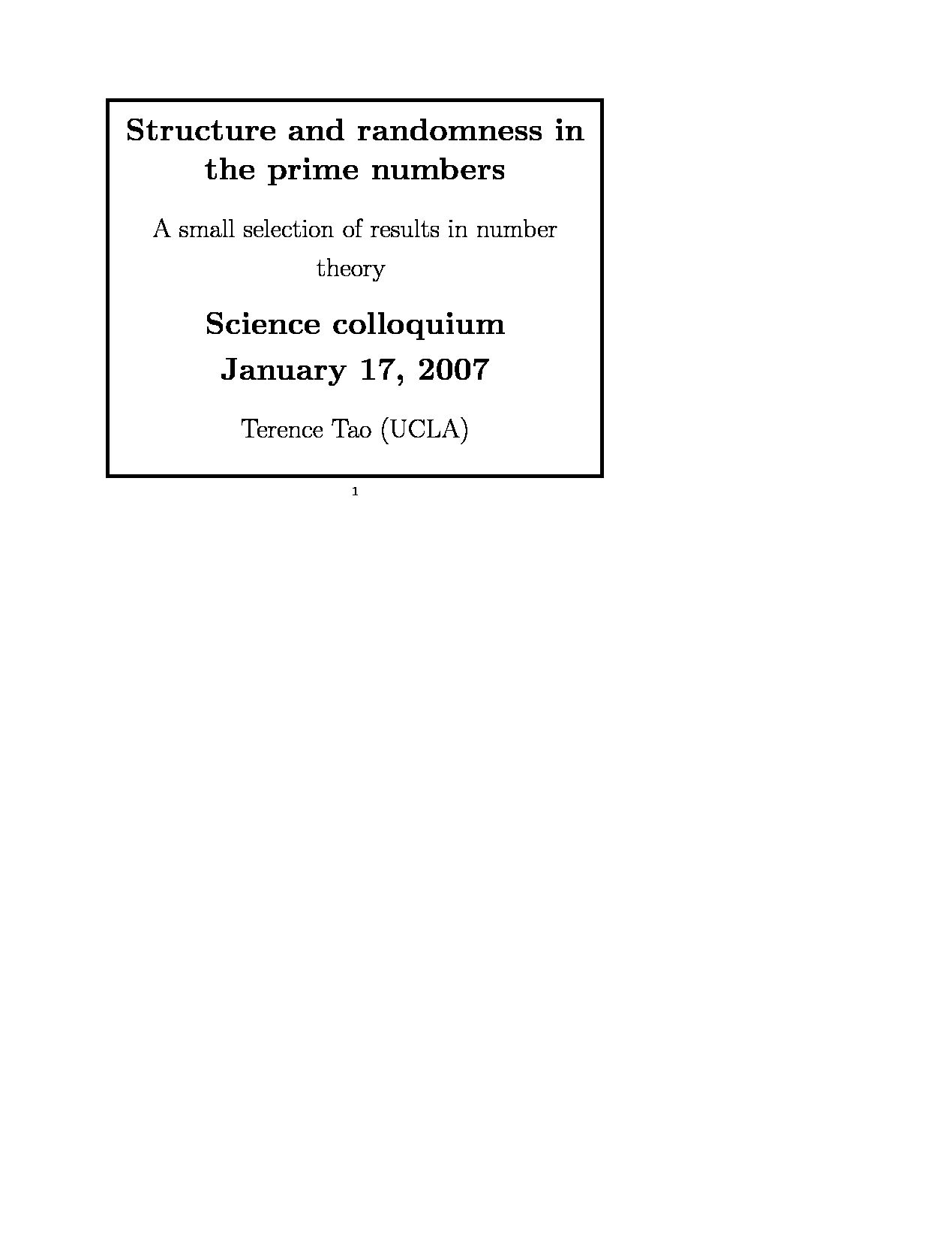 [PDF] Structure and randomness in the prime numbers - UCLA Mathematics