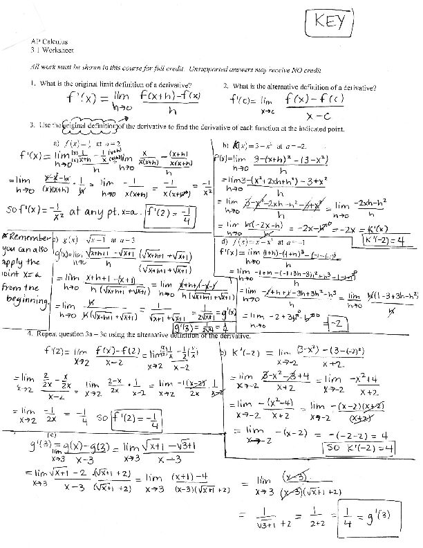 [PDF] AP Calculus - 31 Worksheet