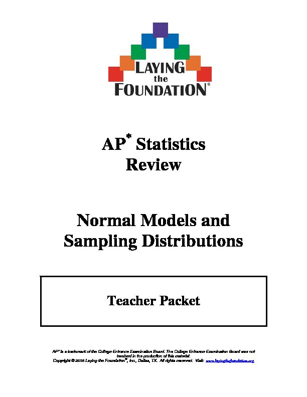 [PDF] AP Statistics Review Normal Models and Sampling Distributions