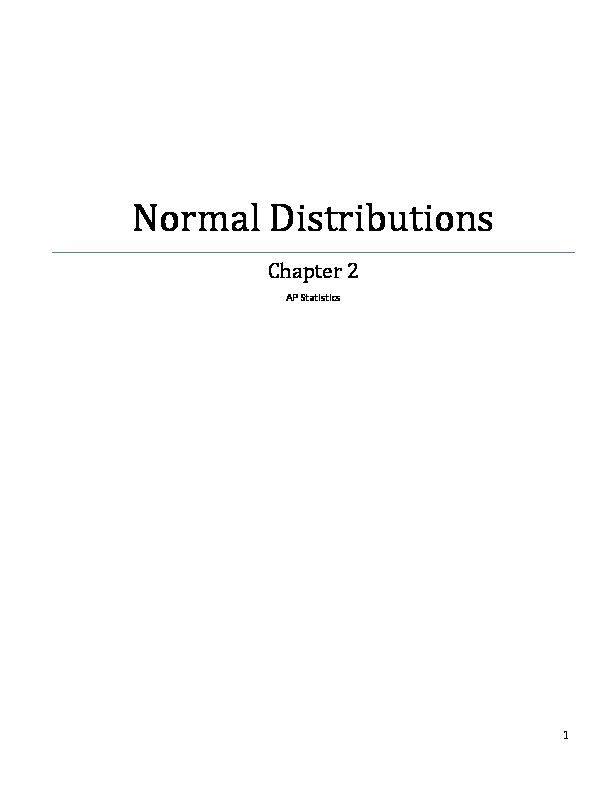 [PDF] Normal Distributions - Houston ISD