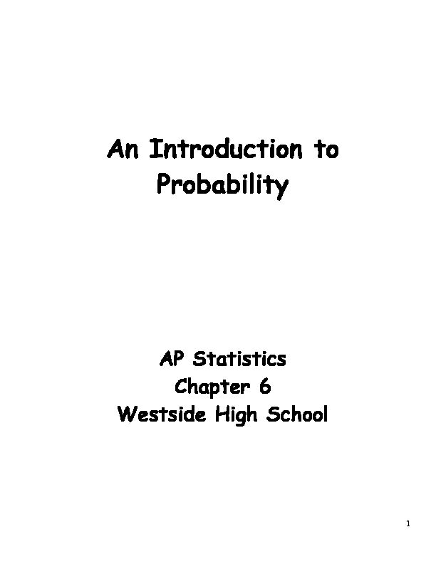 [PDF] An Introduction to Probability - Houston ISD