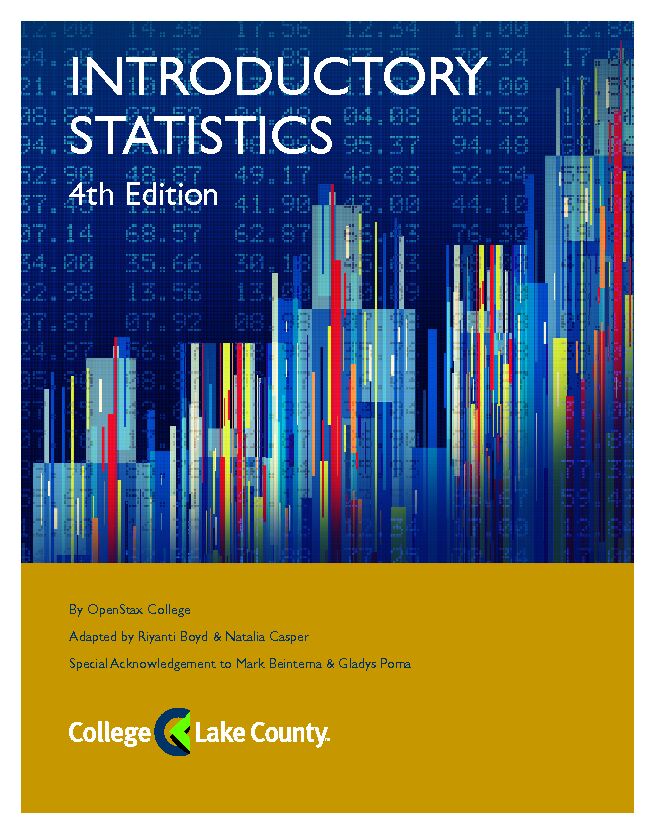 [PDF] Introductory Statistics - 4th Edition - College of Lake County