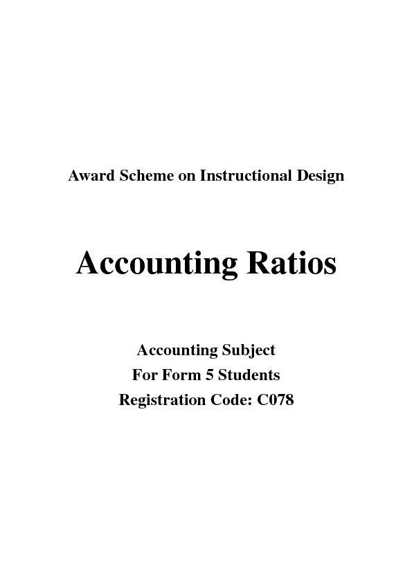 [PDF] Accounting Ratios