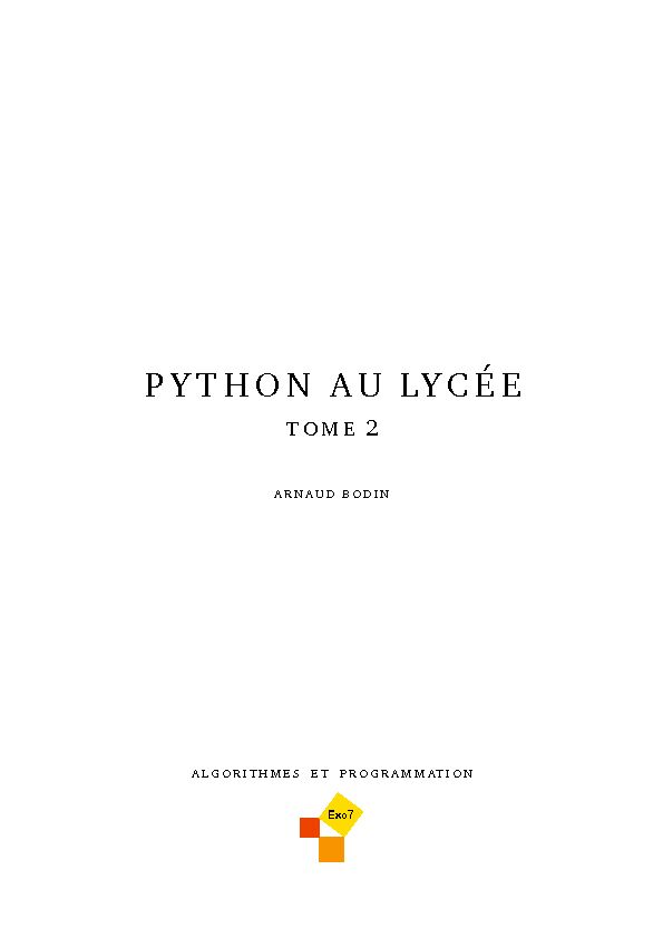 [PDF] Python au lycée - tome 2 - Exo7 - Emathfr
