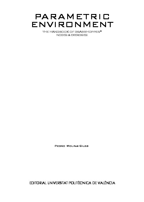[PDF] Parametric environment The handbook of Grasshopper Nodes