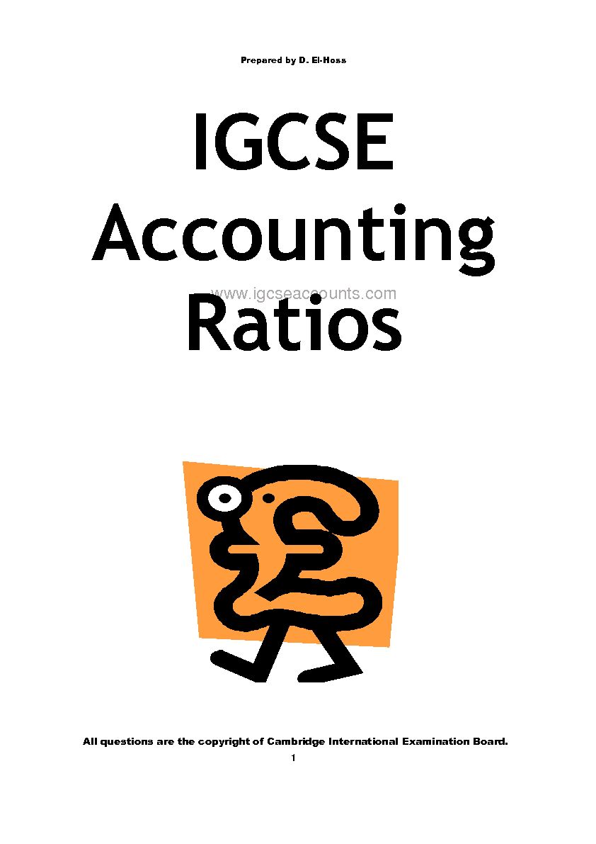 [PDF] IGCSE Accounting Ratios - wwwigcseaccountscom