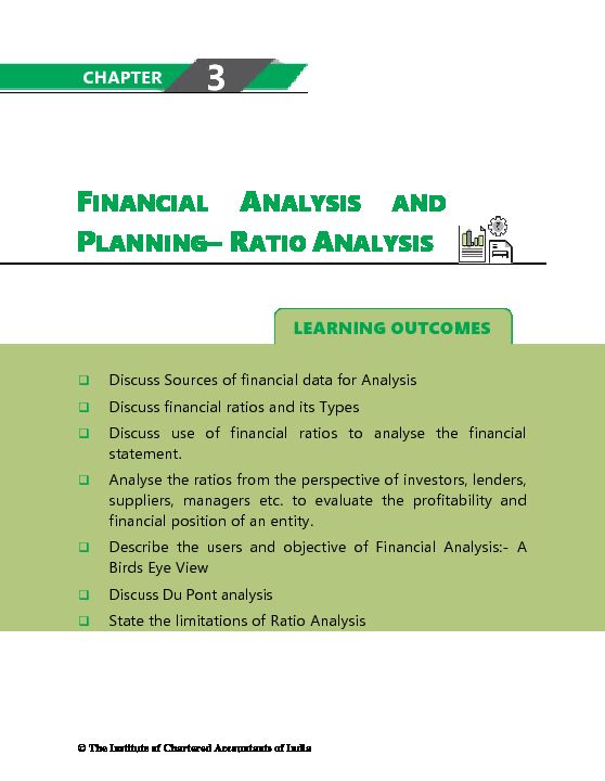 [PDF] FINANCIAL ANALYSIS AND PLANNING– RATIO  - careers360mobi