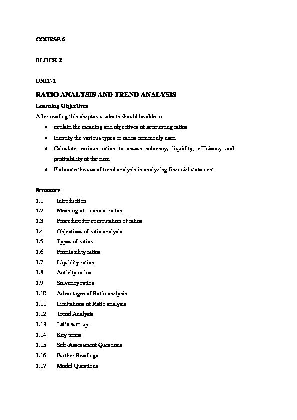 [PDF] RATIO ANALYSIS AND TREND ANALYSIS - OSOU
