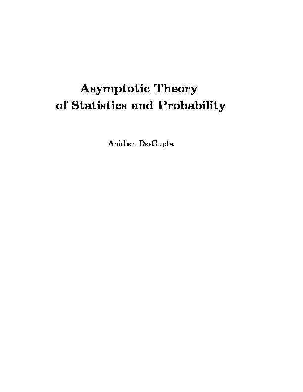 [PDF] Asymptotic Theory of Statistics and Probability