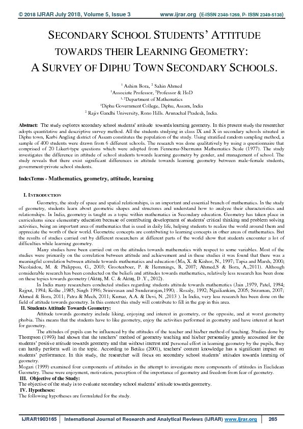 [PDF] secondary school students attitude - ERIC