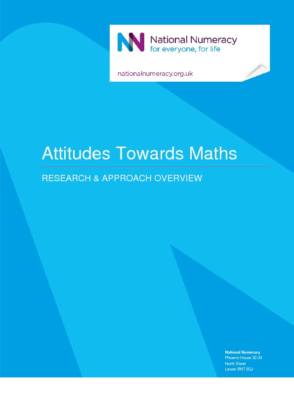 [PDF] Attitudes Towards Maths - National Numeracy