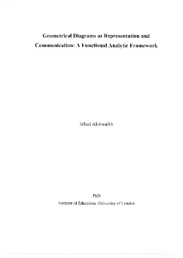 [PDF] Geometrical Diagrams as Representation and Communication - CORE
