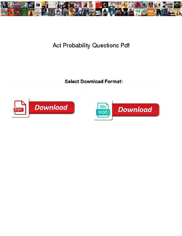 [PDF] Act Probability Questions Pdf