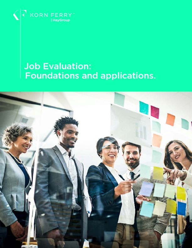 [PDF] Job Evaluation: Foundations and applications - Korn Ferry