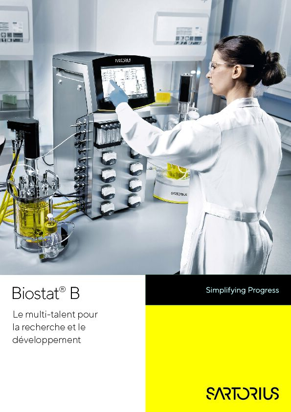 [PDF] BIOSTAT® B Le multi-talent pour la recherche et le développement