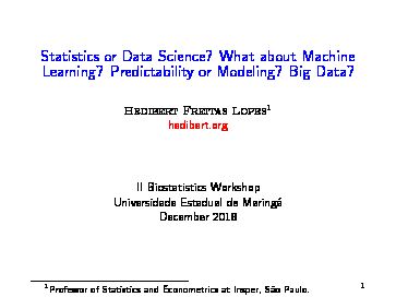 [PDF] Statistics or Data Science? What about Machine Learning