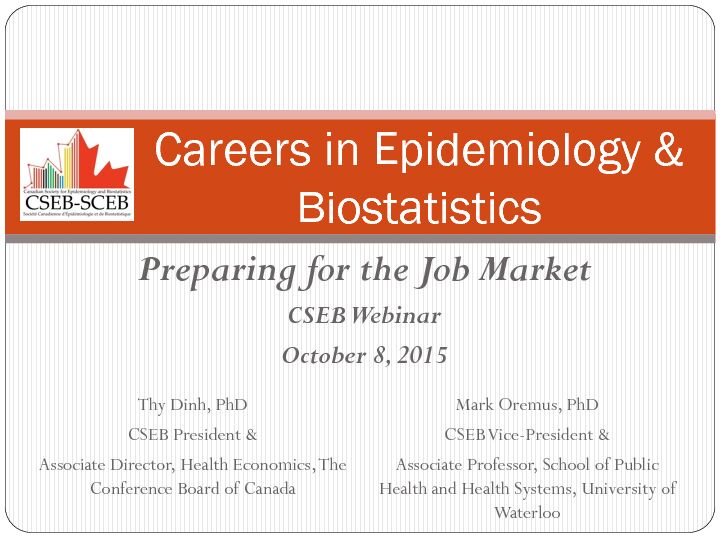 [PDF] Careers in Epidemiology & Biostatistics