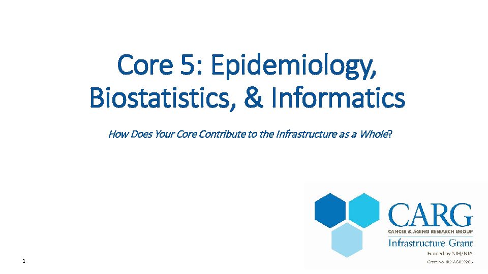 [PDF] Core 5: Epidemiology, Biostatistics, & Informatics