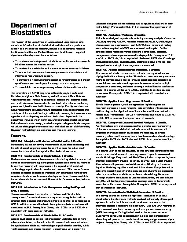 [PDF] Department of Biostatistics - The University of Kansas