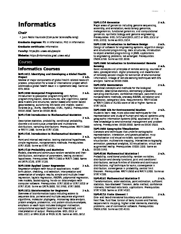[PDF] Informatics - The University of Iowa Catalog