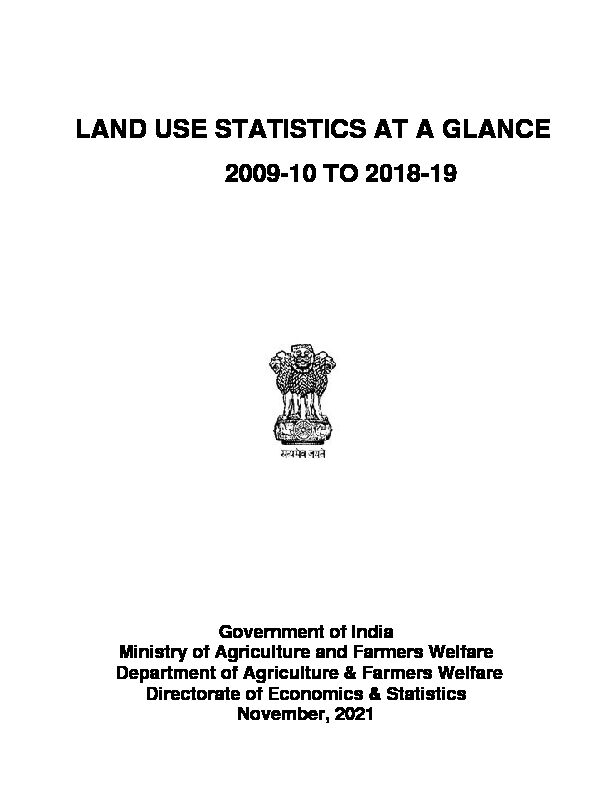 [PDF] Land Use Statistics At A GLANCE 2009-10 to 2018-19